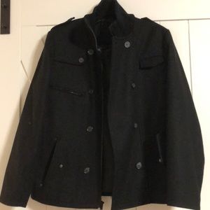 Black rivet men’s coat